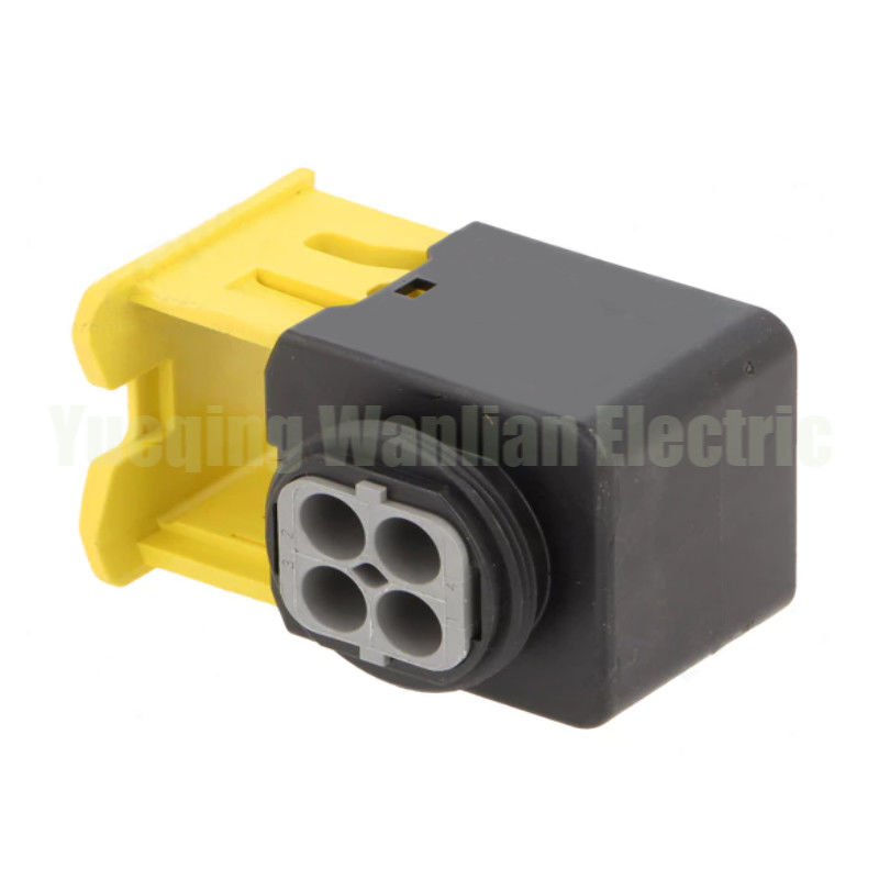 4 Πιν HDSCS Connector 2-1418390-1 Μαύρο Κέλυφος Γκρίζο Κλειδί Αδιάβροχο Γυναικείο Σημείο