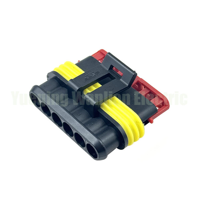 6 Pin 282090-1 Σωλήνα κυκλική Superseal Crimp χωρίς επαφές αυτόματη σύνδεση καλωδίου