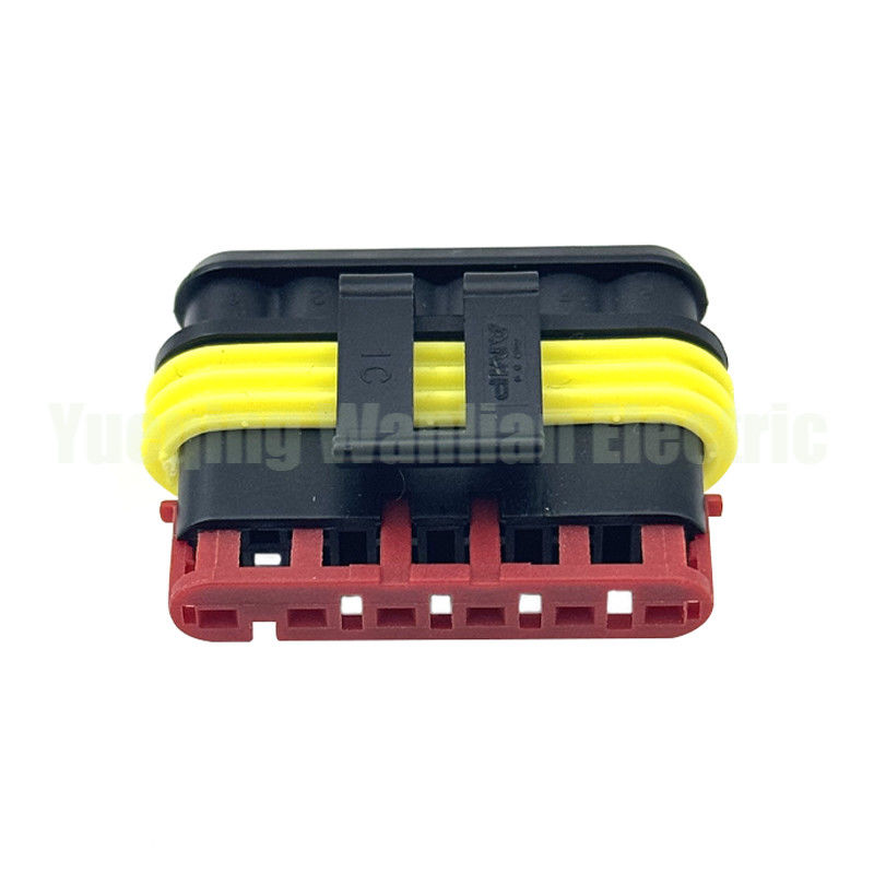 6 Pin 282090-1 Σωλήνα κυκλική Superseal Crimp χωρίς επαφές αυτόματη σύνδεση καλωδίου